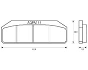 ブレーキパッド AGPA137